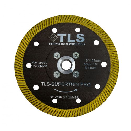 TLS SUPERTHIN-PRO TURBO M14 szupervékony gyémánt vágókorong d125x0.8/1.2x10 mm 