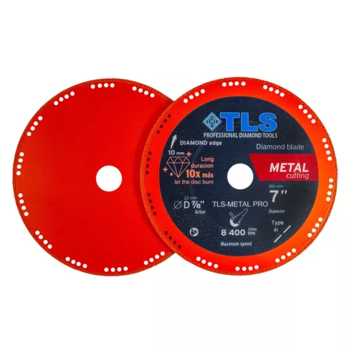 TLS METAL-PRO-1 gyémántszemcsés fém- és általános célú vágókorong  d180x22.23x1.4/2.4x10 mm 