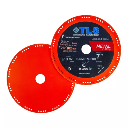 TLS METAL-PRO-1 gyémántszemcsés fém- és általános célú vágókorong  d180x22.23x1.4/2.4x10 mm 