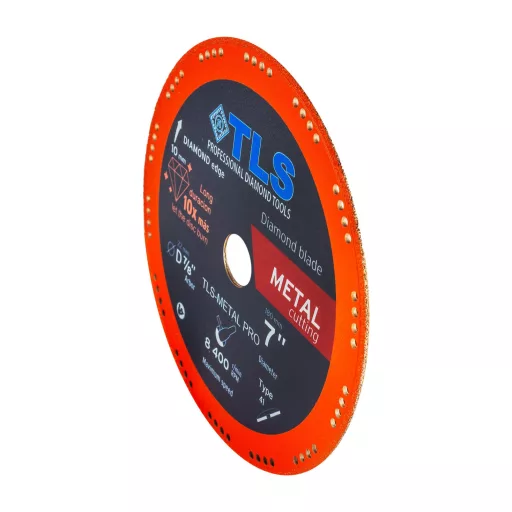 TLS METAL-PRO-1 gyémántszemcsés fém- és általános célú vágókorong  d180x22.23x1.4/2.4x10 mm 