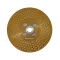 TLS ROUND DOT ELECTROPLATED GOLDEN galvanizált gyémánt vágó- és csiszolótárcsa 2 oldalas M14xd125 mm 