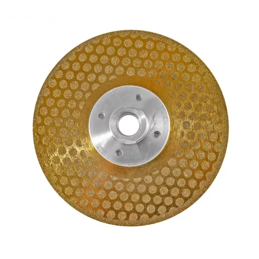 TLS ROUND DOT ELECTROPLATED GOLDEN galvanizált gyémánt vágó- és csiszolótárcsa 2 oldalas M14xd125 mm 