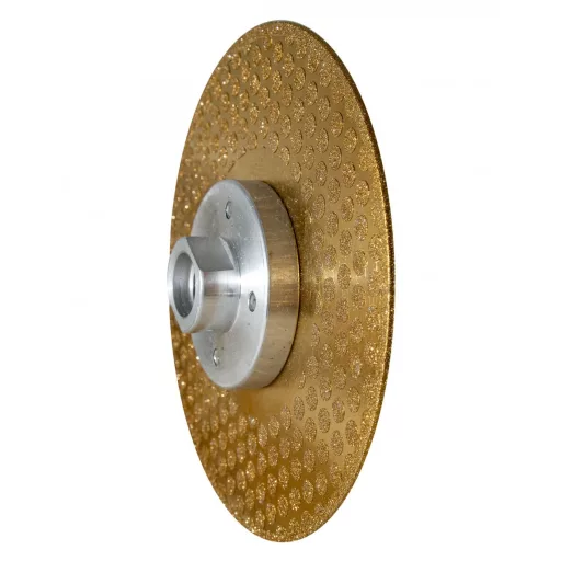 TLS ROUND DOT ELECTROPLATED GOLDEN galvanizált gyémánt vágó- és csiszolótárcsa 2 oldalas M14xd125 mm 