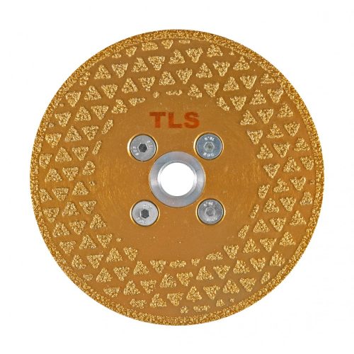 TLS VACUUM 2 SIDE TRIANGLE GOLDEN vákuum forrasztott gyémánt vágó- és csiszolótárcsa 2 oldalas M14xd115 mm 