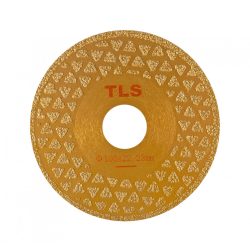   TLS VACUUM 2 SIDE TRIANGLE GOLDEN vákuum forrasztott gyémánt vágó- és csiszolótárcsa 2 oldalas d100 x 22.23 mm