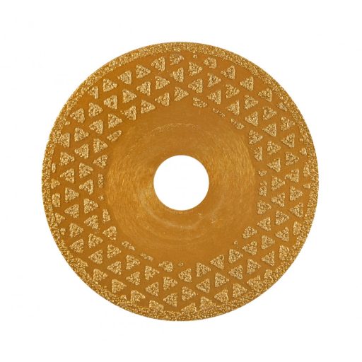 TLS VACUUM 2 SIDE TRIANGLE GOLDEN vákuum forrasztott gyémánt vágó- és csiszolótárcsa 2 oldalas d115 x 22.23 mm