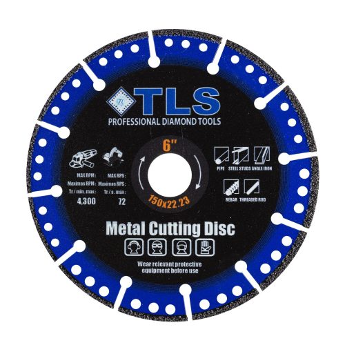 TLS METAL-PRO-3 gyémántszemcsés fém- és általános célú vágókorong  d150x22.23x1.6/2.6x10 mm 
