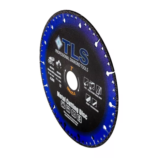 TLS METAL-PRO-3 gyémántszemcsés fém- és általános célú vágókorong  d180x25.4/22.23x1.6/2.6x10 mm 