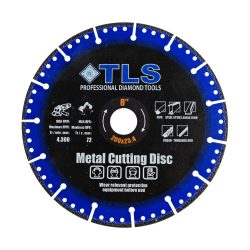   TLS METAL-PRO-3 gyémántszemcsés fém- és általános célú vágókorong  d200x25.4/22.23x1.2/2.2x10 mm 