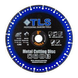   TLS METAL-PRO-3 gyémántszemcsés fém- és általános célú vágókorong  d230x25.4/22.23x1.2/2.2x10 mm 