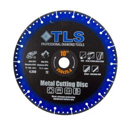   TLS METAL-PRO-3 gyémántszemcsés fém- és általános célú vágókorong  d250x25.4x1.2/2.2x10 mm 