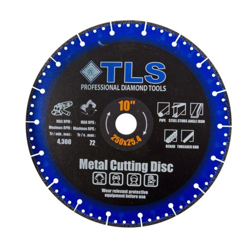 TLS METAL-PRO-3 gyémántszemcsés fém- és általános célú vágókorong  d250x25.4x2.0/3.0x10 mm 