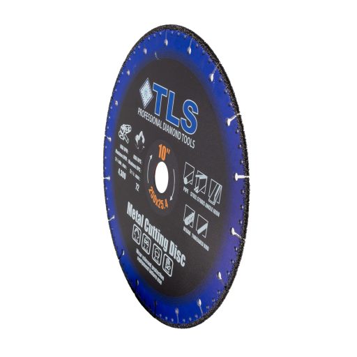 TLS METAL-PRO-3 gyémántszemcsés fém- és általános célú vágókorong  d250x25.4x2.0/3.0x10 mm 