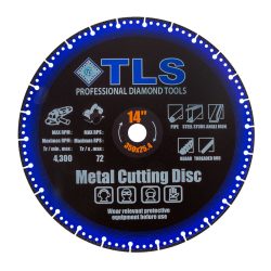   TLS METAL-PRO-3 gyémántszemcsés fém- és általános célú vágókorong  d350x25.4x1.2/2.2x10 mm 