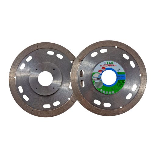 TLS SUPER POT ultravékony folyamatos szegmensű gyémánt vágókorong d115x22,23x1,1/1,6x10 mm 