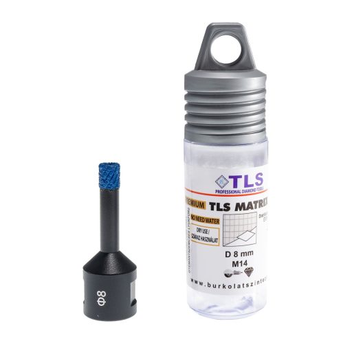 TLS MATRIX-PRO 8 mm gyémánt lyukfúró fekete-kék
