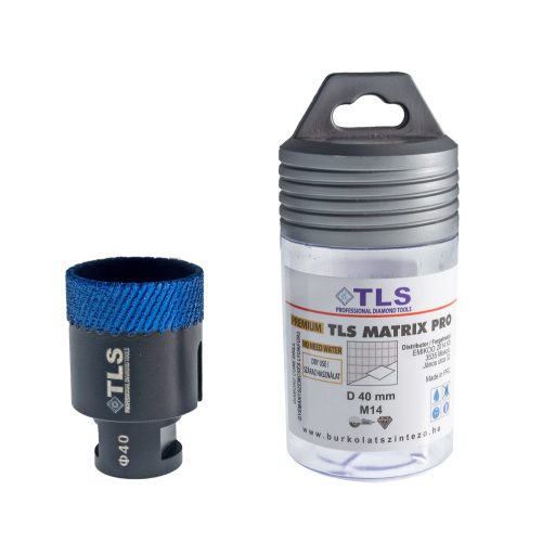 TLS MATRIX-PRO 40 mm gyémánt lyukfúró fekete-kék