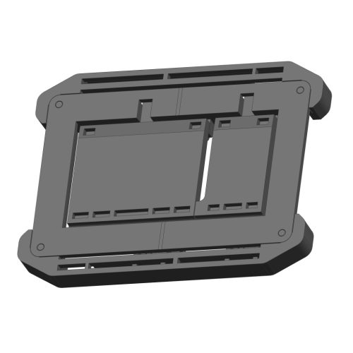 Univerzális burkolható wc nyomólap mechanikus fekete - INFINITY FRAME