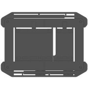 Univerzális burkolható wc nyomólap mechanikus fekete - INFINITY FRAME