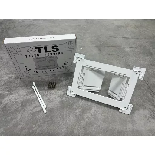Univerzális keskeny burkolható wc nyomólap mechanikus  fehér - INFINITY FRAME SLIM SIDE White