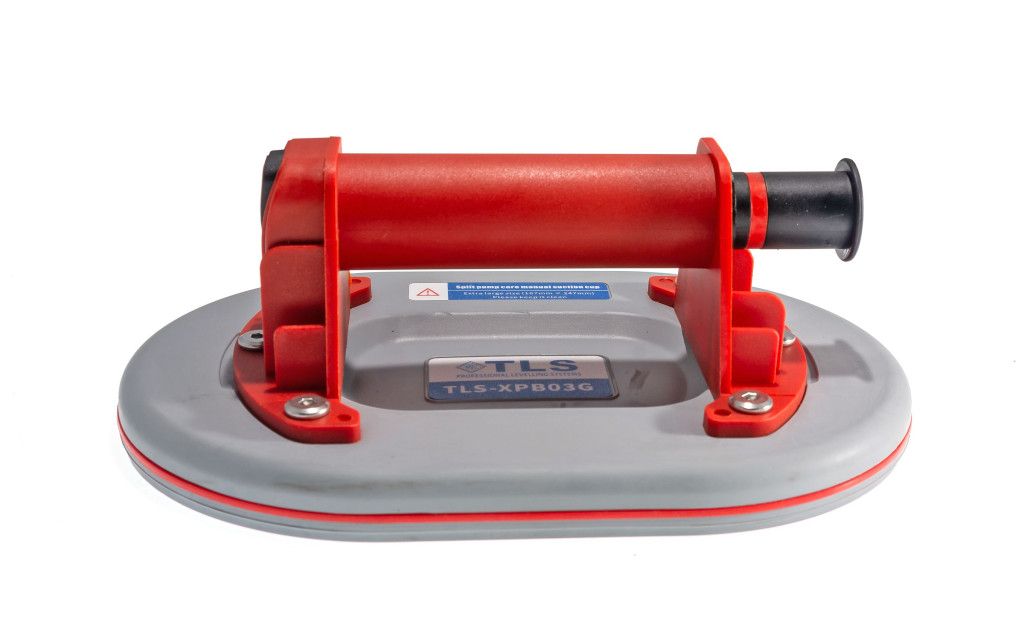 TLS-XPB03G Vákuumos emelő manuális - 247x167 mm elliptikus tapadókorong, műanyag koffer