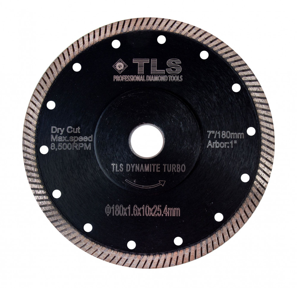 TLS DYNAMITE TURBO ultravékony gyémánt vágókorong d180x25,4/22,23x1,6x10 mm 