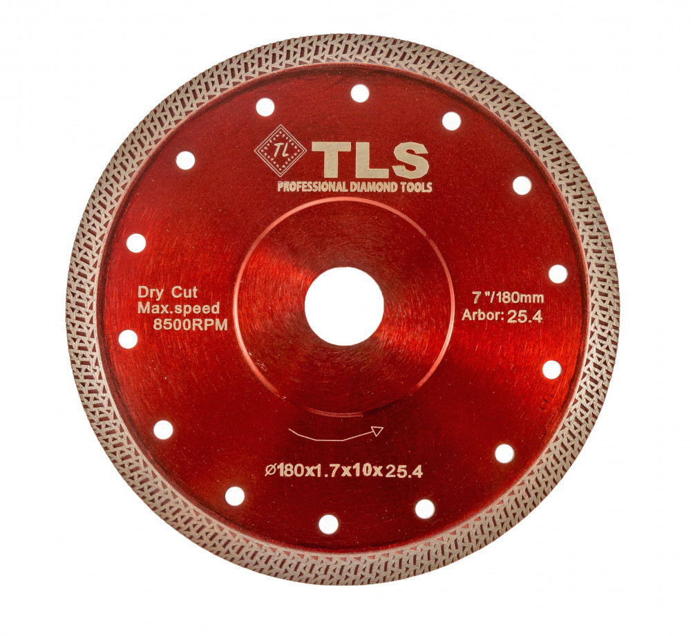 TLS K-PRO ultravékony gyémánt vágókorong d180x25,4/22,23x1,6x10 mm 
