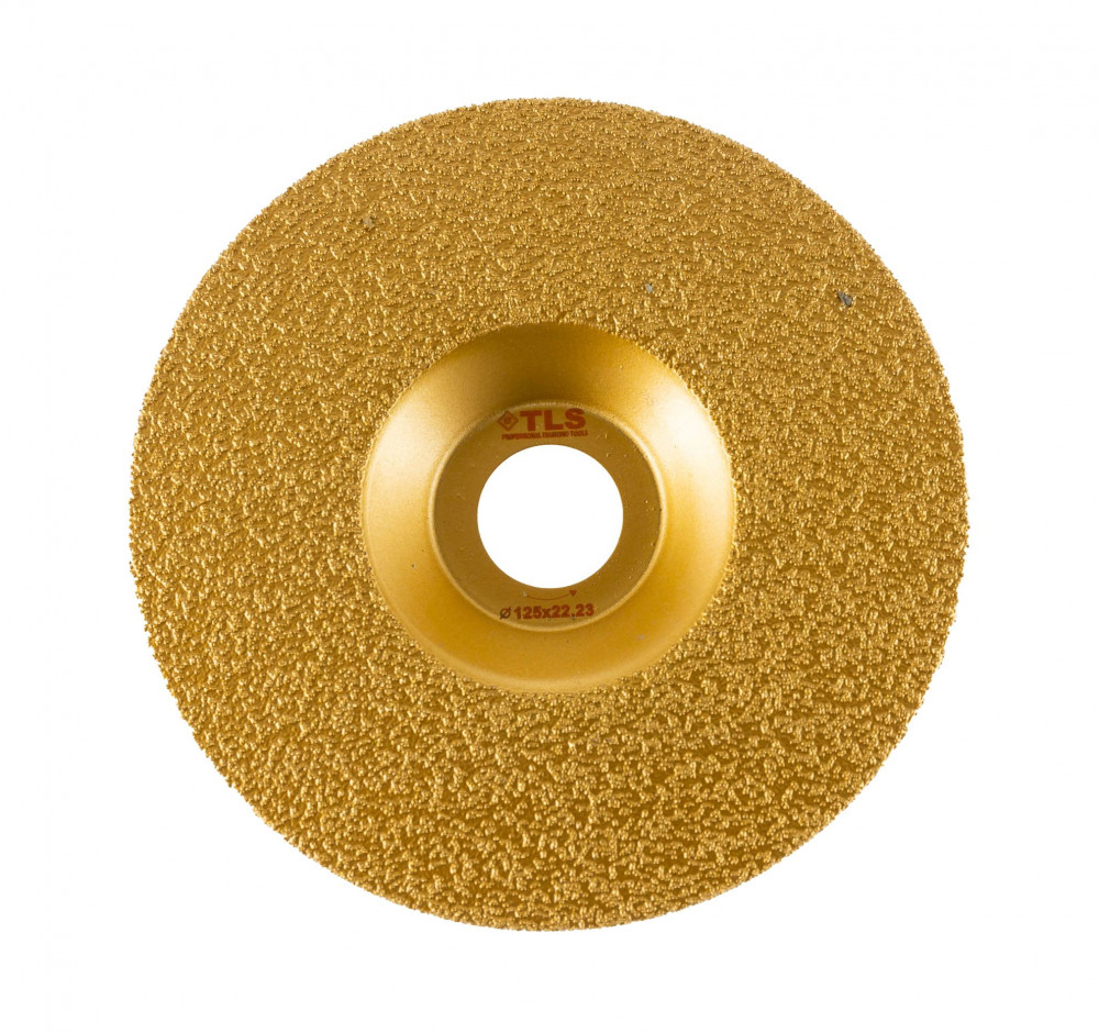 TLS VACUUM FLAT gyémánt csiszolótárcsa 1 oldalas d125 x 22.23 mm - arany