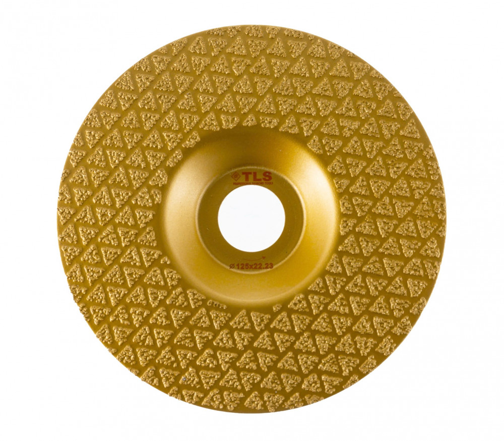 TLS VACUUM TRIANGLE gyémánt csiszolótárcsa 1 oldalas d125 x 22.23 mm - arany