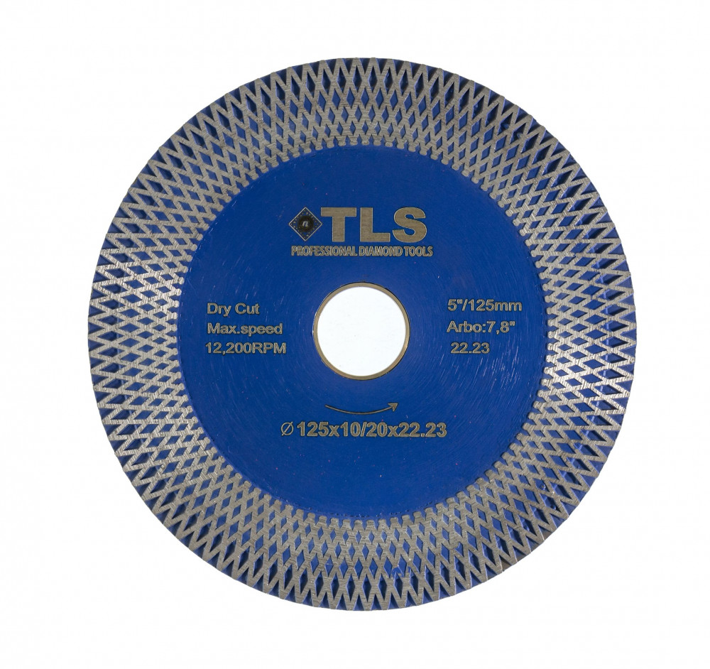 TLS W-PRO ultravékony 2 oldalas gyémánt vágó- és csiszolókorong d125x22,23x1,6x10 mm /20 mm 