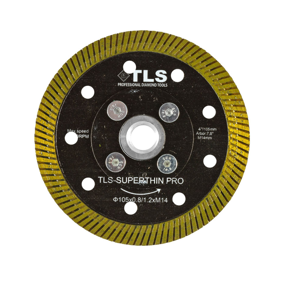 TLS SUPERTHIN-PRO TURBO M14 szupervékony gyémánt vágókorong d105x0.8/1.2x10 mm 