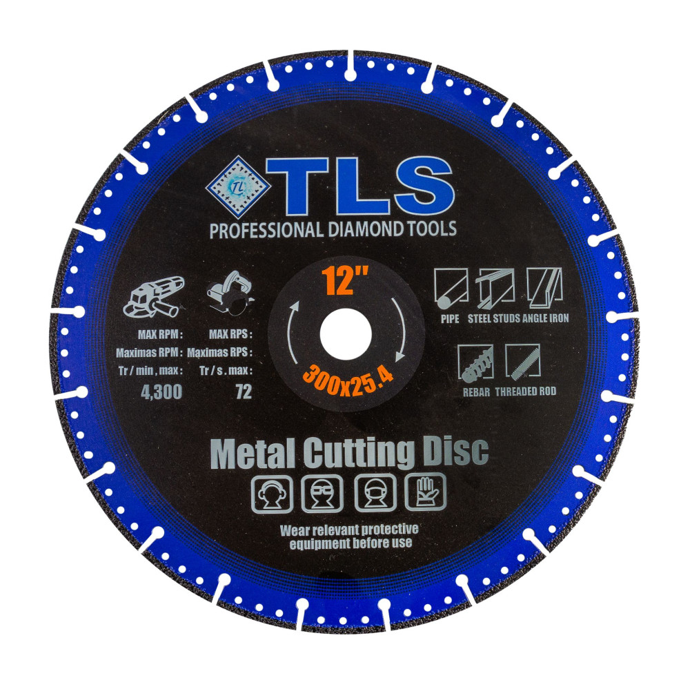 TLS METAL-PRO-3 gyémántszemcsés fém- és általános célú vágókorong d300x25.4x2.0/3.0x10 mm 