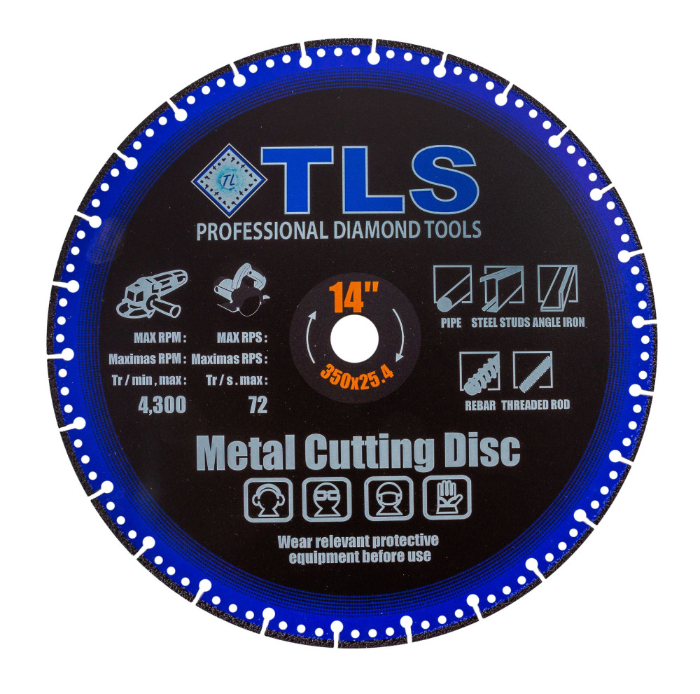 TLS METAL-PRO-3 gyémántszemcsés fém- és általános célú vágókorong d350x25.4x2.2/3.2x10 mm 